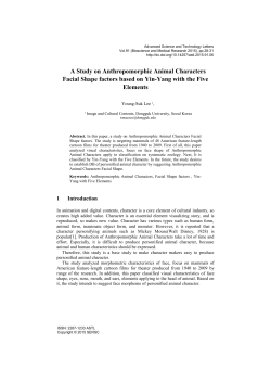 A Study on Anthropomorphic Animal Characters