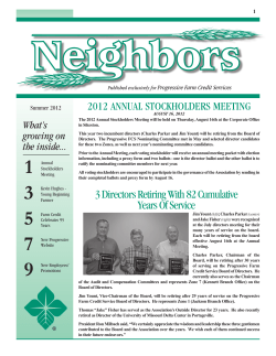 Neighbors S2012 - Progressive Farm Credit Services
