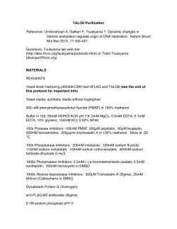 TALO8 Purification Reference: Unnikrishnan A, Gafken P