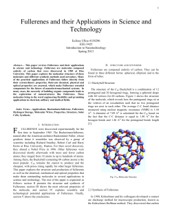 Fullerenes and their Applications in Science and Technology