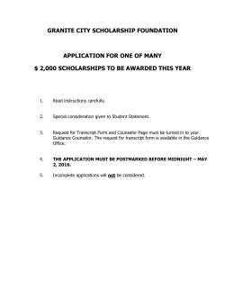 granite city scholarship foundation application