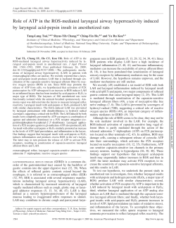 Role of ATP in the ROS-mediated laryngeal airway hyperreactivity