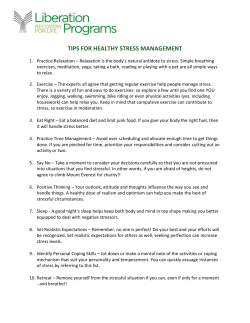 tips for healthy stress management