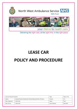 lease car policy and procedure
