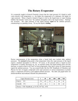 The Rotary Evaporator