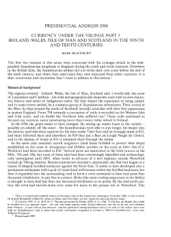 currency under the vikings. part 3: ireland, wales, isle of man and