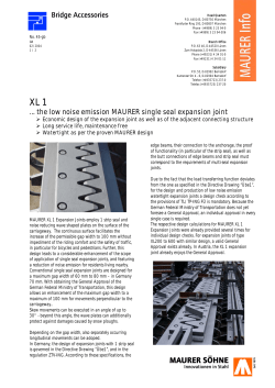 the low noise emission MAURER single seal expansion joint