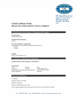 MSDS - MK Import/Export, Inc.