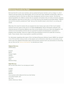 Mercury Levels in Fish