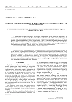 1. Introduction Hydrated sodium silicate, described with the general