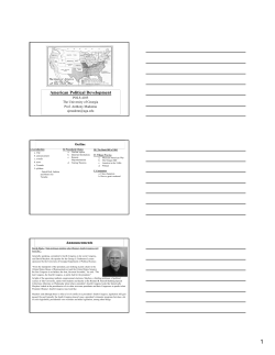American Political Development - SPIA UGA