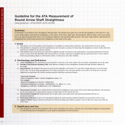 Guideline for the ATA Measurement of Round Arrow Shaft
