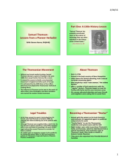 Samuel Thomson.pptx - American Herbalists Guild