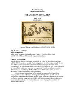 THE AMERICAN REVOLUTION Dr. Mark G