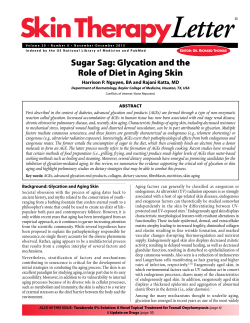 Sugar Sag: Glycation and the Role of Diet in Aging Skin