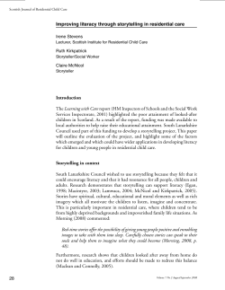 Improving literacy through storytelling in residential care