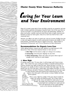 Caring for Your Lawn and Your Environment