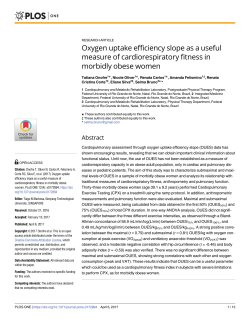 Oxygen uptake efficiency slope as a useful measure of