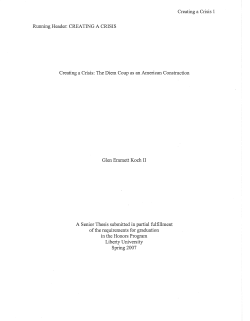 Creating a Crisis: The Diem Coup as an American Construction