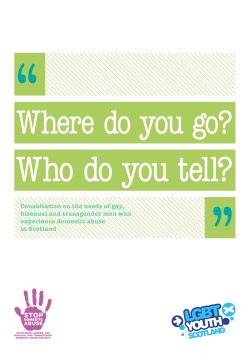 Consultation on the needs of gay, bisexual and transgender men