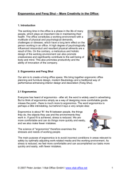 Ergonomics and Feng Shui - Vital