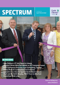 Spectrum / Issue 40 - Cystic Fibrosis Ireland