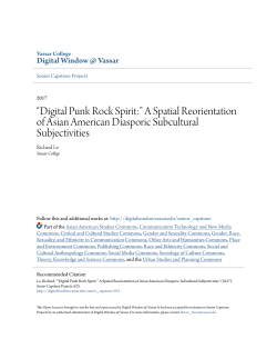 A Spatial Reorientation of Asian American Diasporic Subcultural