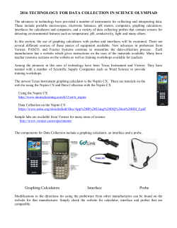 2016 TECHNOLOGY FOR DATA COLLECTION