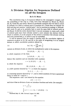 A Division Algebra for Sequences Defined on all the Integers