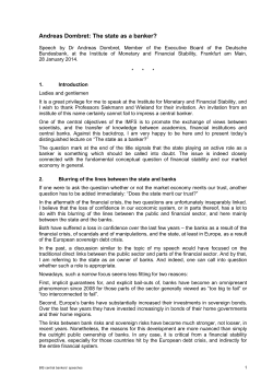 Andreas Dombret: The state as a banker?