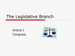 The Legislative Branch (ppt)