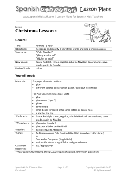 Christmas Lesson 1