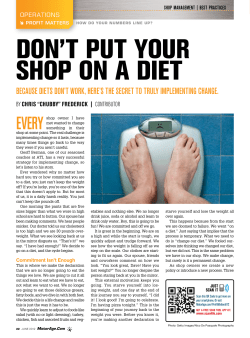 Don`t Put Your Business On A Diet!