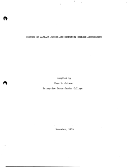 ACCA History 1958-1979 - Alabama Community College Association
