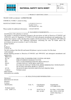 material safety data sheet