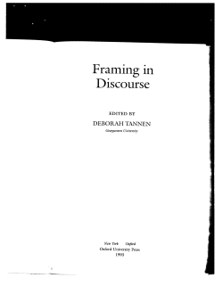 Framing in Discourse