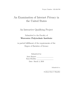 An Examination of Internet Privacy in the United States