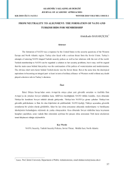 the formation of nato and turkish bids for membership