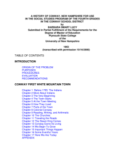 A History of Conway, New Hampshire
