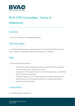CPD Committee terms of reference