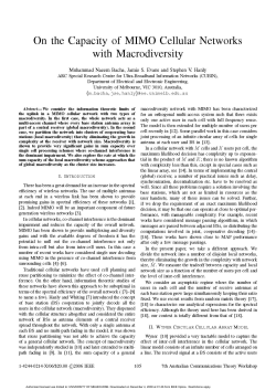 On the Capacity of Cellular MIMO Links with Macrodiversity.