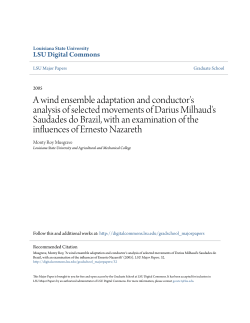 A wind ensemble adaptation and conductor`s analysis of selected