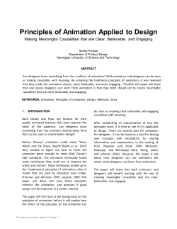 Principles of Animation Applied to Design