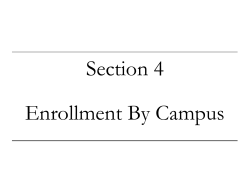 Section 4 &ndash; Enrollment By Campus
