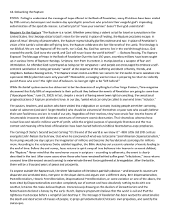 13. Debunking the Rapture FOCUS - First Congregational Church