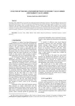 analysis of the relationship between economic value added and