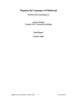 Mapping the Languages of Edinburgh