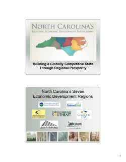 North Carolina`s Seven Economic Development Regions