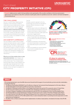 CITY PROSPERITY INITIATIVE (CPI)
