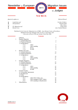 Newsletter on European Migration Issues for Judges